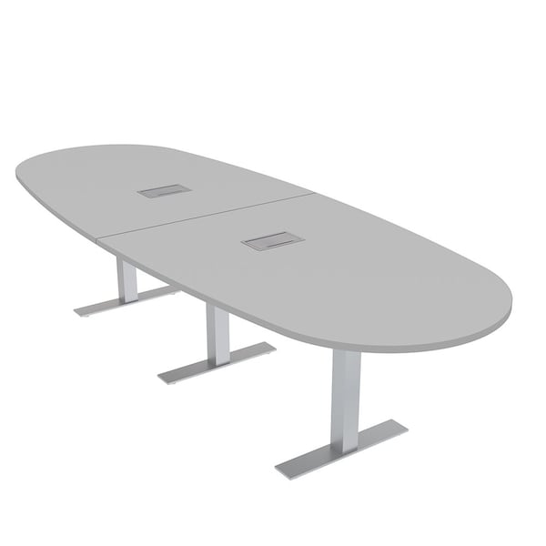 45 in W, 144 in L, 29 in H, Engineered Wood Top, Grey